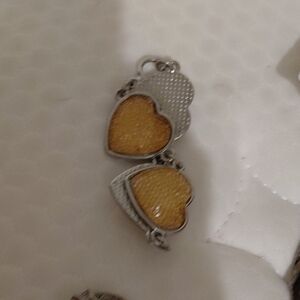 Elegant Silver and Gold Heart Pendant